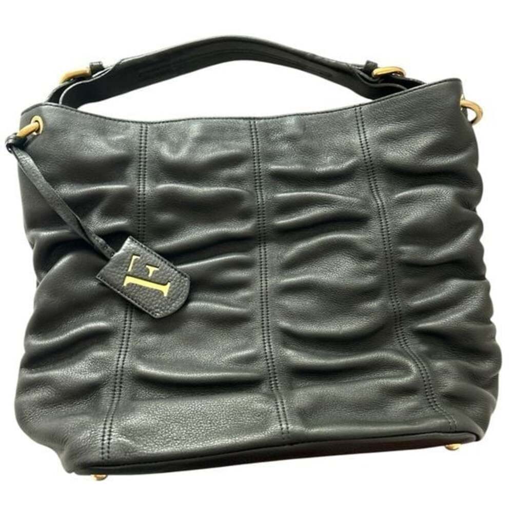 Furla Leather Handbag Large Rouged Black